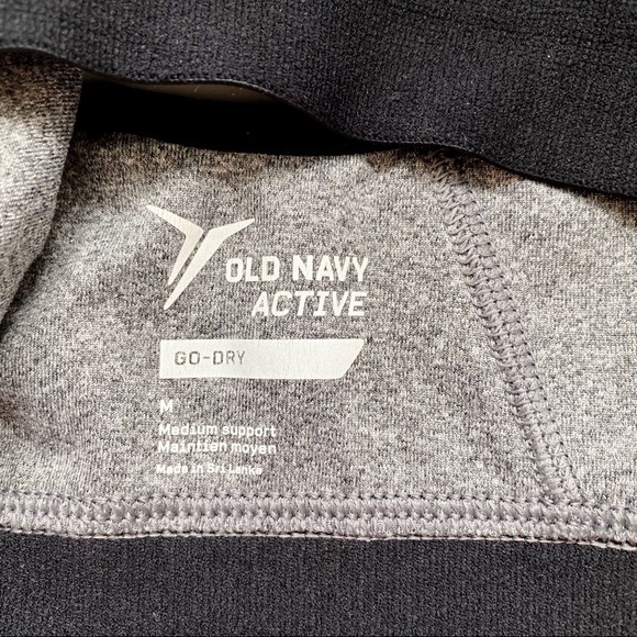 Old Navy Medium Grey and Black Racerback Sports Bra - Picture 4 of 4